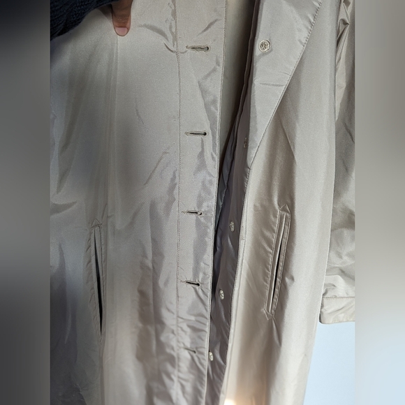 J.Gallery Long Tan Trench Coat with Belt - Picture 9 of 16